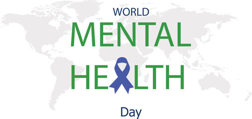 world mental health day good for world mental health day celebration. flat design 0th october world mental
health day poster with human brain design 