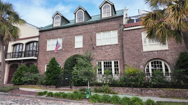 Charleston is known for its cobblestone streets and the pastel-colored houses of Rainbow Row.