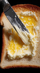 Golden Morning Toast with Butter Spread