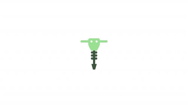 Jackhammer Glyph multi circle icon