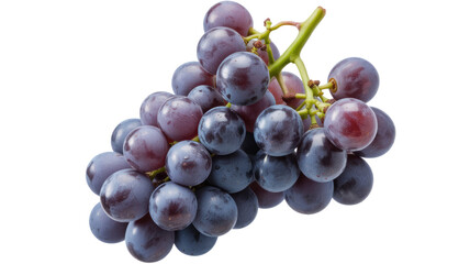 Fototapeta premium A bunch of purple grapes isolated on transparent background