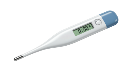 Digital thermometer isolated on transparent background