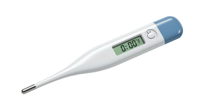 Digital thermometer isolated on transparent background