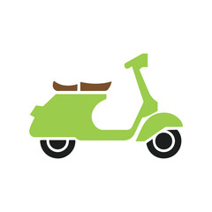 Minimalist Scooter Icon for Delivery, Ride Service, Courier Transport, and Urban Mobility Design.