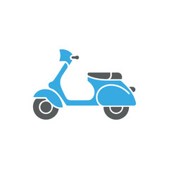 Minimalist Scooter Icon for Delivery, Ride Service, Courier Transport, and Urban Mobility Design.
