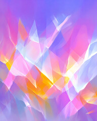 Abstract Crystal Pattern with Vibrant Pink and Purple