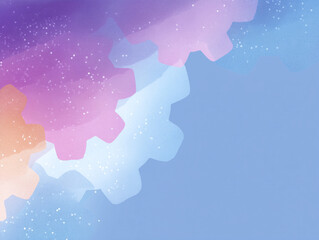 Abstract Watercolor Clouds on Blue Sky Background