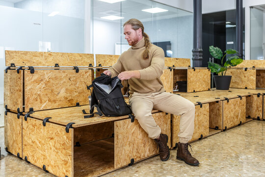 Modern coworking space with casual atmosphere