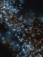 abstract connected dots on bright background technology concept no logos no brands ar 34