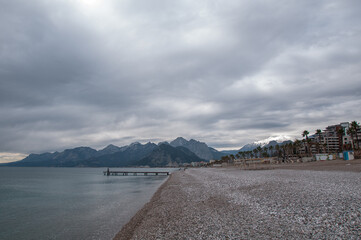 A view from Antalya Konyaaltı beach.
