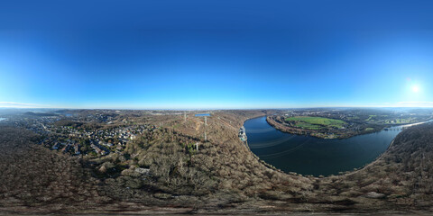 Kugelpanorama am Hengsteysee bei Dortmund mit fantastischer Rundsicht