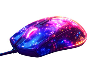 Computer gaming mouse isolated on transparent background.