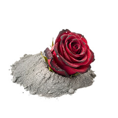 Red Rose on Ash  Memory  Remembrance Symbol
