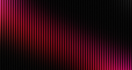 Abstract background featuring vertical ribbed texture illuminated by dramatic diagonal gradients of vibrant magenta and deep crimson light against a dark backdrop