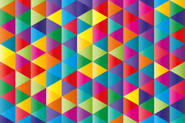 Background of shapes in a multitude of colors