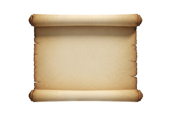 Ancient scroll isolated on transparent background