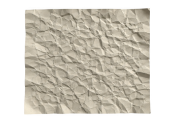 Crumbled paper isolated on transparent background