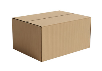 Cardboard box isolated on transparent background