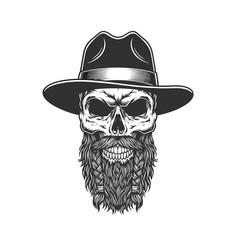 Skull wearing a hat
