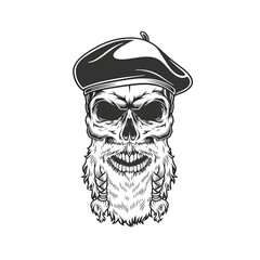 pirate skull with a skull