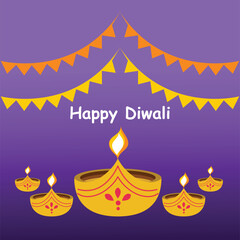 Happy Diwali Wishes. Indian Festival Traditional Greeting Card. Social Media Post, Digital marketing Post 