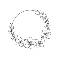 floral frame with flowers