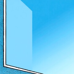 A blue sky with a window in the middle