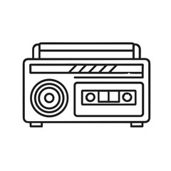 retro radio vector illustration