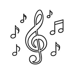 music notes vector illustration