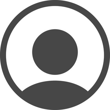 Dark gray user profile avatar icon