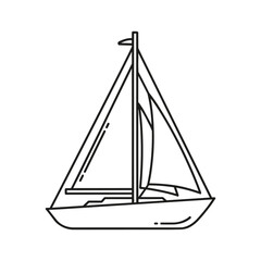 Simple sailboat illustration Vector