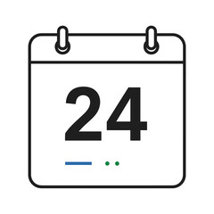 Calendar day 24 Vector