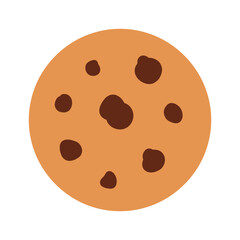 Delicious chocolate chip cookie Vector