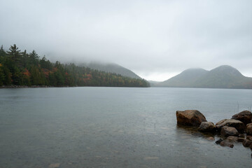 lake and mountains