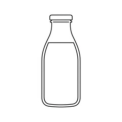 Empty glass bottle Vector