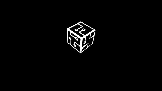 black and white cube