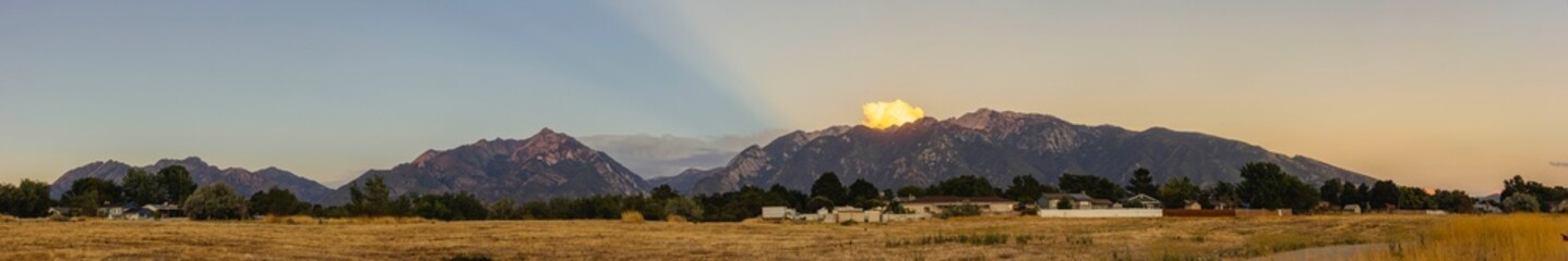 Fototapeta premium Twilight Wasatch Panorama