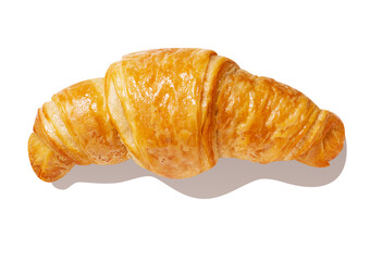 croissant isolated on white background with clipping path