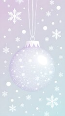 A bright decoration against a shining Christmas tree with bokeh background
