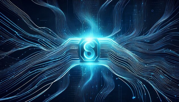 segwit abstract concept programming network chain block fintech cryptocurrency background technology