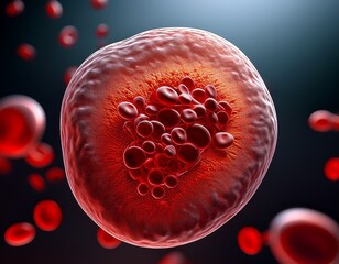 Fototapeta premium a close up view of a blood cell
