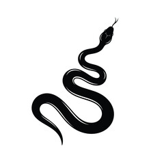 A black snake illustration with a white background