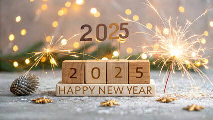 New Year 2025 Transition Concept