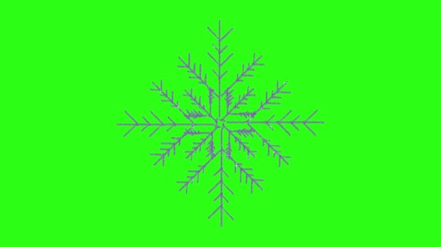 single static sparkling icon symbol snowflake with glitter effect glittering glistening and shimmering winter illustration 4K animation isolated on a chroma key green screen background