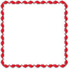 Vintage decorative frame in Gothic style - elegant red frame on transparent background, PNG, 300 DPI, middle ages, hallowen, Christmas.