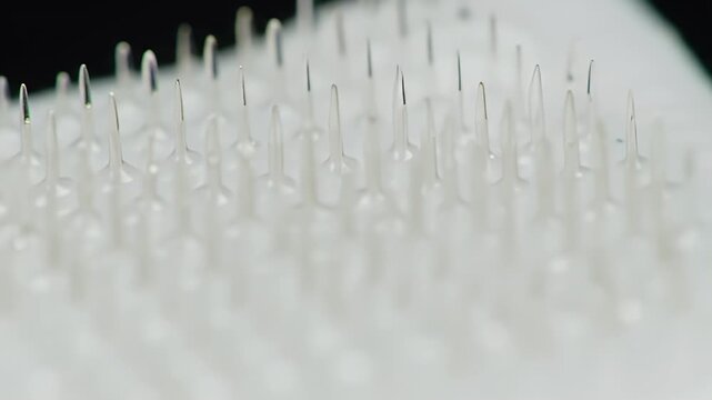 Needle array with closeup.