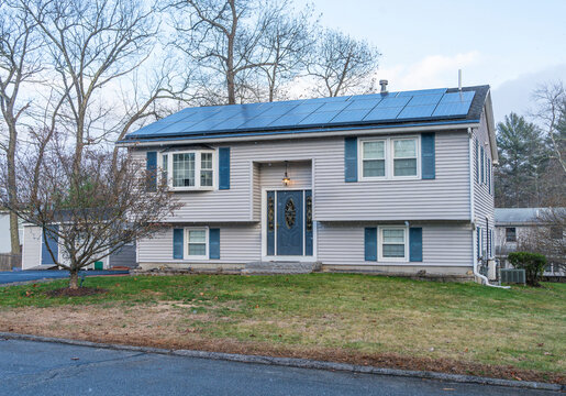 solar panel installed on the house roof