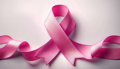 pink ribbon symbol on white backdrop represents awareness support and hope for a cause simplistic yet powerful visual pink october breast cancer
