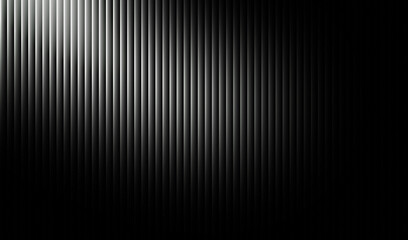 Abstract vertical black and white striped background featuring dramatic light gradients suggesting blinds or futuristic architectural paneling for modern design concepts