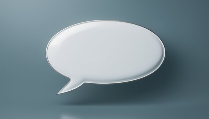 blank white speech bubble 3d render